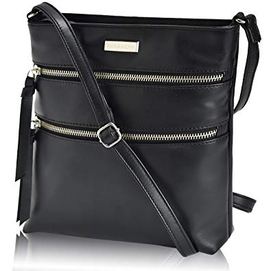 Leather Crossbody Purse for Women- Small Crossover Cross Body Bag
