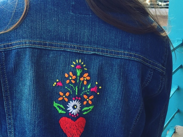 How to Embroider a Basic Denim Jacket With Stencils - Snapguide