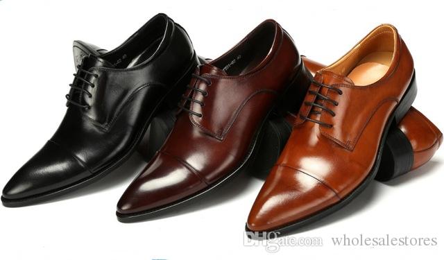 Fashion Black / Brown Tan / Brown Derby Shoes Mens Wedding Shoes