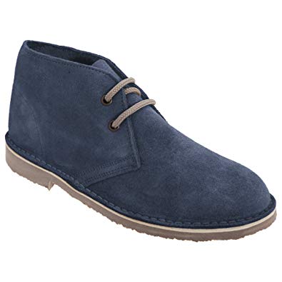Amazon.com | Roamers Womens/Ladies Real Suede Unlined Desert Boots