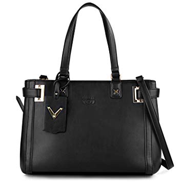 Amazon.com: COOFIT Black Satchel Handbags for Women PU Leather Top