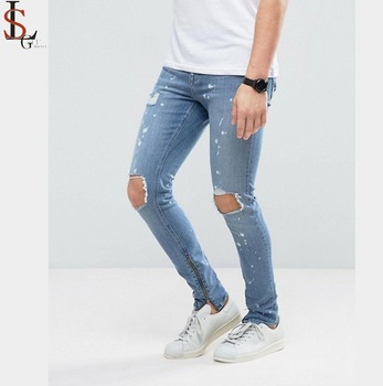 New Look Wholesale Super Skinny Destroyed Jeans Men Jeans Trousers