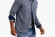 Slim double-layer shirt in gingham : FactoryMen Double Layer Shirt