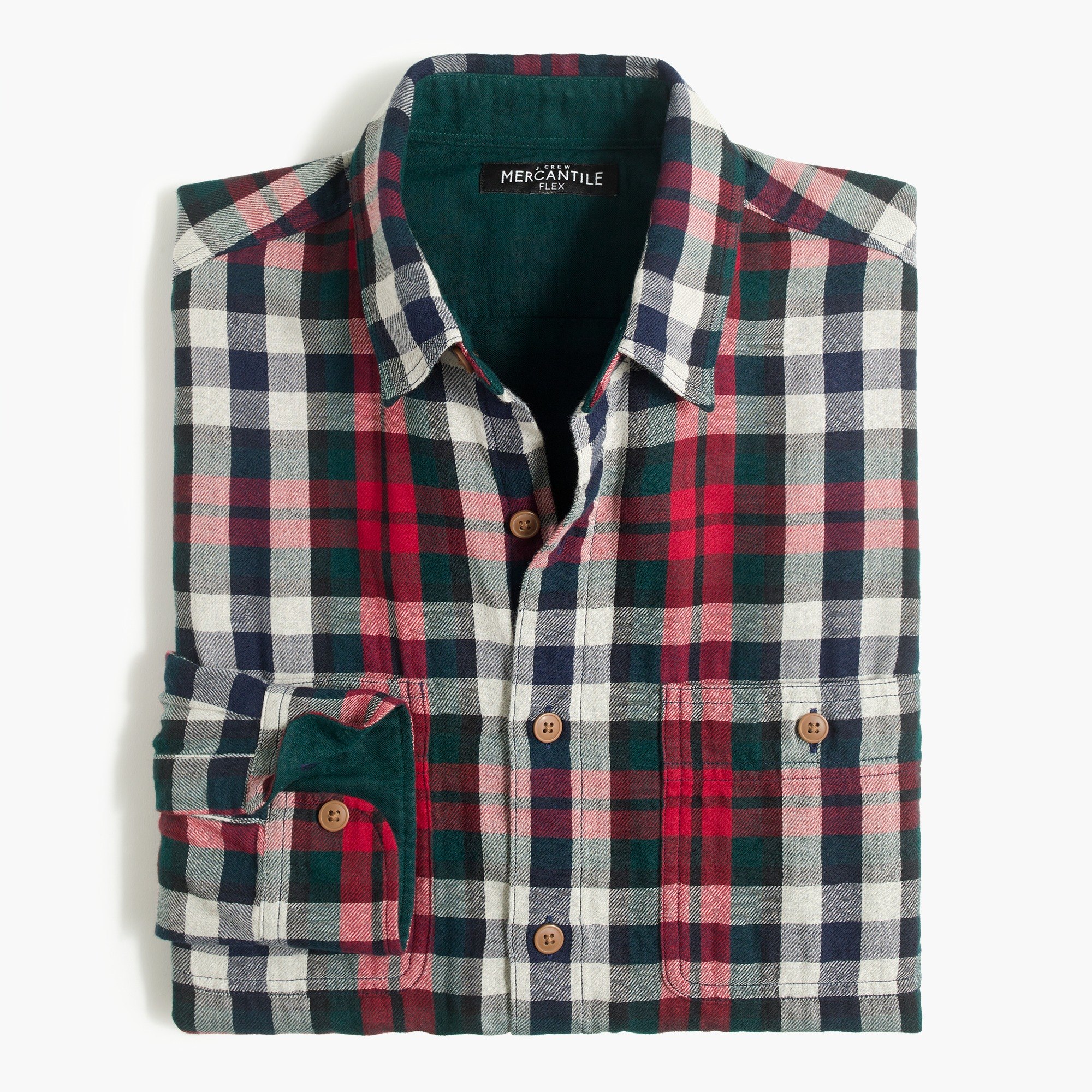 Slim double-layer shirt in plaid : FactoryMen Double Layer Shirt