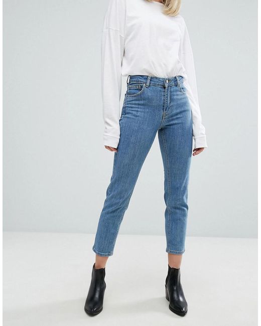 Lyst - Dr. Denim Edie High Waisted Slim Cropped Jeans in Blue