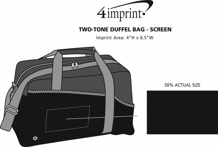 4imprint.com: Two-Tone Duffel Bag - Screen 6257-S