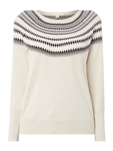 ESPRIT Pullover mit Ikatmuster in Weiß online kaufen (9742509