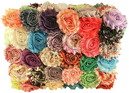 Amazon.com: Chiffon Fabric Flowers for Crafts - Bulk Fabric Flowers