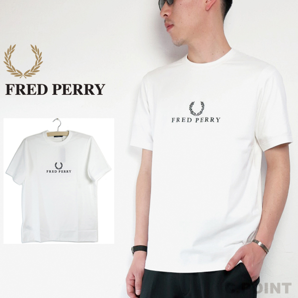 C.POINT: (18SS) (Fred Perry) FRED PERRY #M2605 Monochrome Tennis T