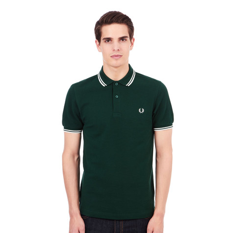Fred Perry - Twin Tipped Fred Perry Polo Shirt (Ivy / Snow White) | HHV