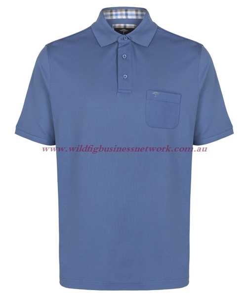 Men's Fynch Hatton Plain Chest Pocket Polo Shirt Midnight 19315