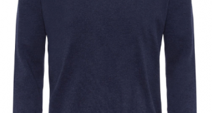 Fynch Hatton Soft Cotton Long Sleeve Polo Shirt/Night - AW17 SALE