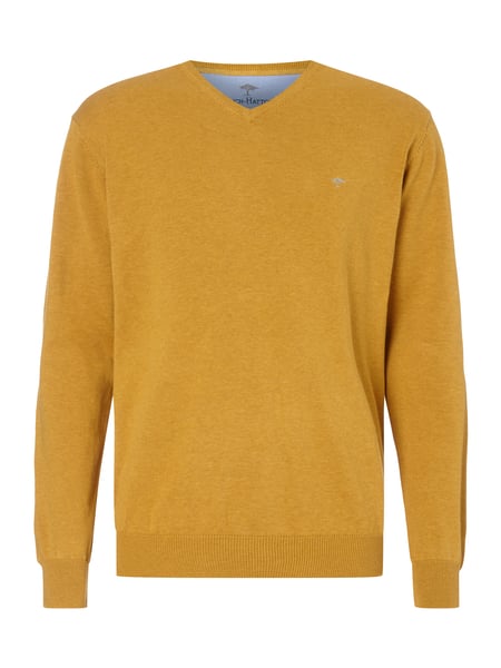 FYNCH-HATTON Pullover mit V-Ausschnitt in Gelb online kaufen