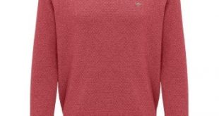 Fynch-Hatton Scarlet Moulinee Pattern Crew Neck Sweater 1119-230-328