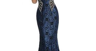 Glamorous Lace ,Halter Neckline, Mermaid Evening Dresses With