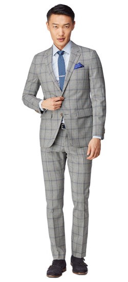Men's Custom Suits - Abstract Glen Check Suit | INDOCHINO