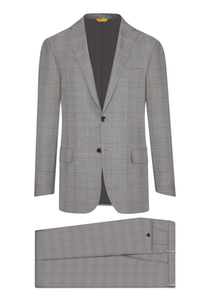 Light Grey Glen Check Suit at Hickey Freeman