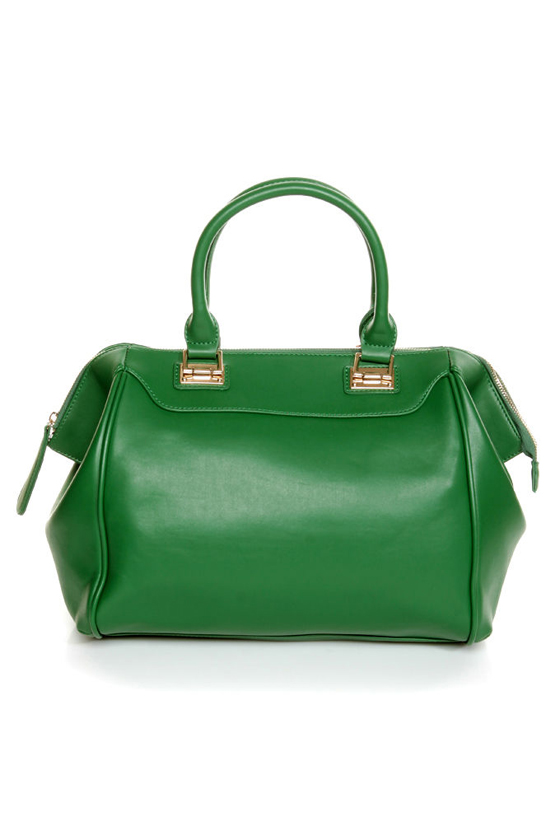 Roomy Green Handbag - Oversized Handbag - Structured Handbag - Green