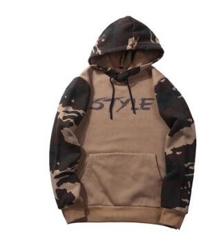 2019 Autumn Winter Men Camo Hoodies Hooded Army Green Camouflage