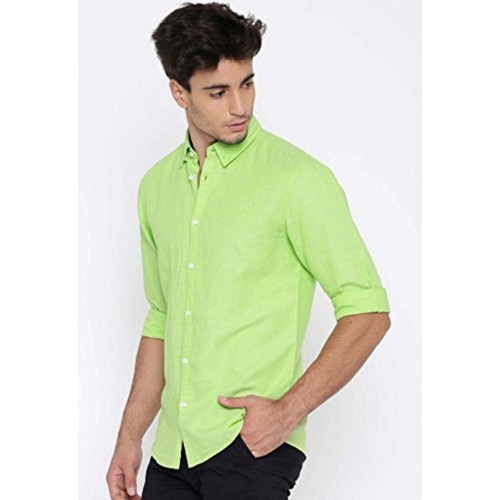 Buy Unknown SSB Men's Cotton Solid Light Green Casual Shirts