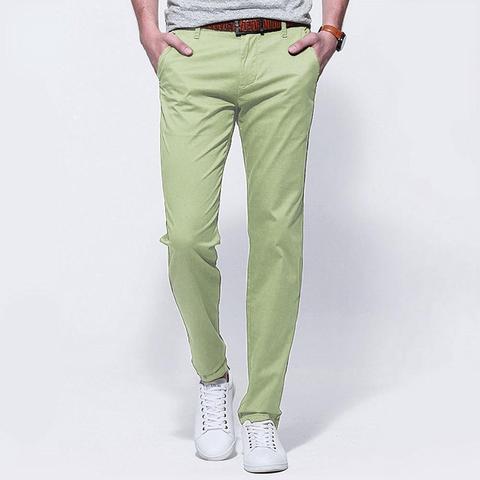 Casual Men's Formal Trousers Men's Pants Pale Green u2013 LeStyleParfait.Com