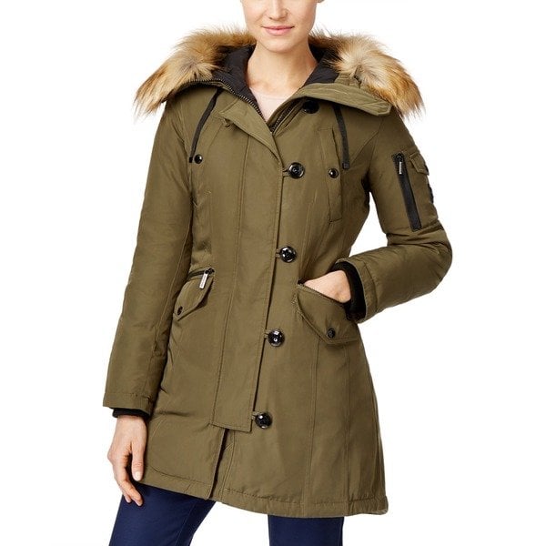 Shop Michael Kors Olive Green Down Parka - Free Shipping Today