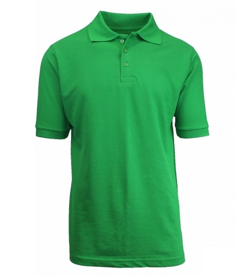 Wholesale Childrens Short Sleeve School Uniform Polo Shirt Kelly Green