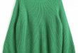 58% OFF] 2019 Lantern Sleeve Pullover Mock Neck Sweater In GREEN ONE