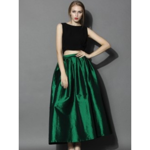Skirts | Emerald Green Skirt | Poshmark