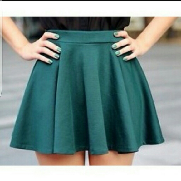 A green skirt – the color for the day!