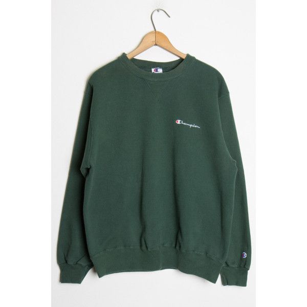 Green Champion Sweatshirt Ragstock ($25) ❤ liked on Polyvore