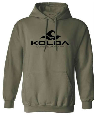 Koloa Surf Co. Classic Wave Logo Hooded Sweatshirts - Military Green