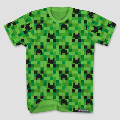 Boys' Minecraft Short Sleeve T-Shirt - Green : Target