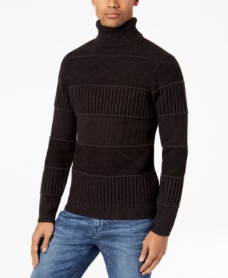 GUESS Men's Mix-Stitch Turtleneck Sweater - Sweaters - Men - Macy's