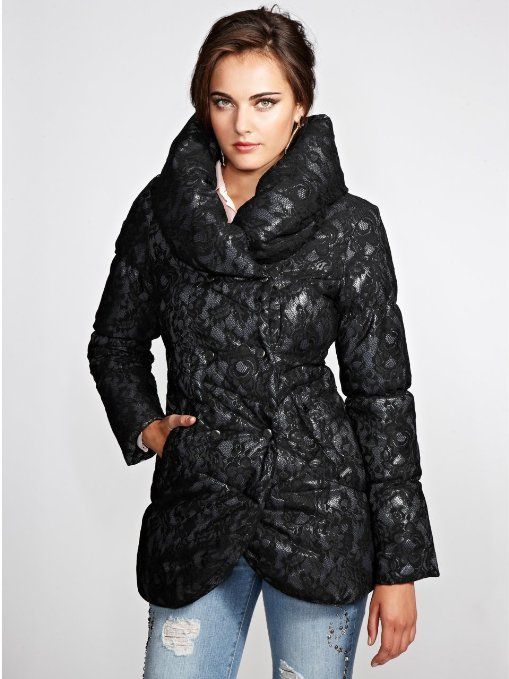 Amazon.com: GUESS Women's Mallie Long Jacket: GUESS | Winter Fashion