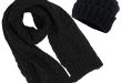 Women's Scarf and Hat 2pcs Set Knitted Warm Skullcaps Thicken Beanie