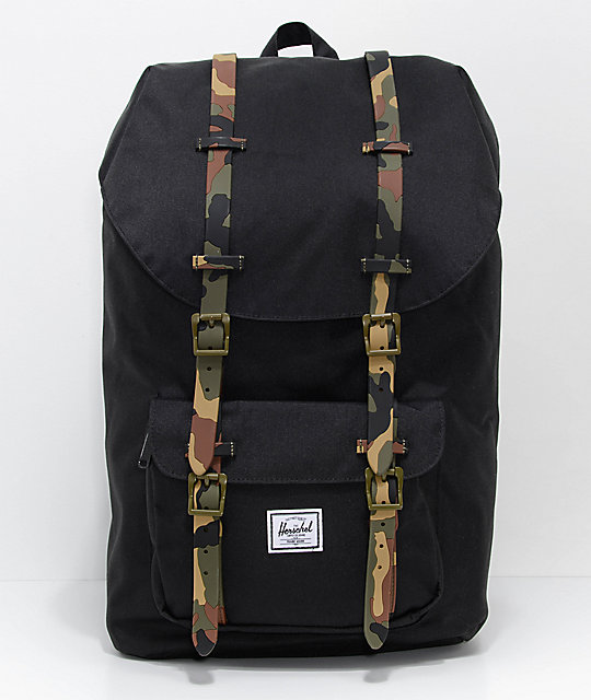 Herschel Supply Co. Little America Black Woodland Camo 25L Backpack