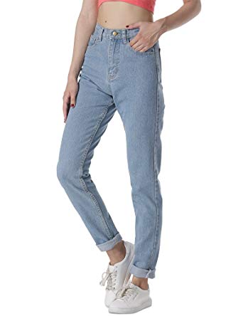 cunlin High Waist Jeans for Women Denim Pants Mom Jeans High Waisted