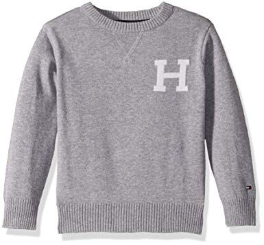 Amazon.com: Tommy Hilfiger Boys' Long Sleeve Crew-Neck Sweater: Clothing