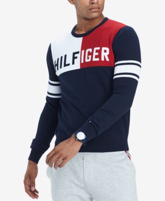 Tommy Hilfiger Men's Bedford Colorblocked Logo Sweater, Created