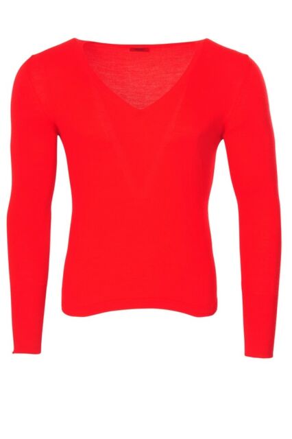 Hugo Boss Pullover Men's XL It Red Virgin Wool Plain | eBay