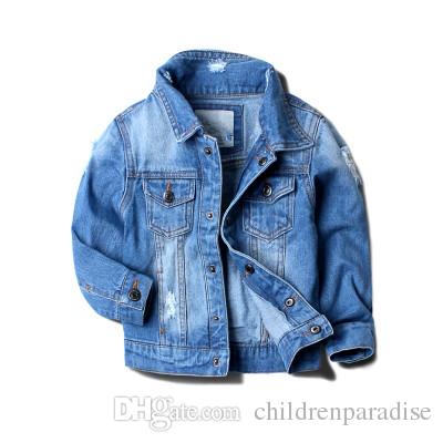 2017 Baby Boy Denim Jacket Leisure Coat Children Kids Jeans Boys