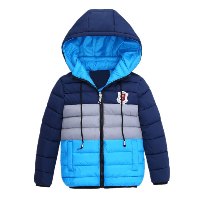 Boys Blue winter coats & Jacket kids Zipper jackets Boys thick