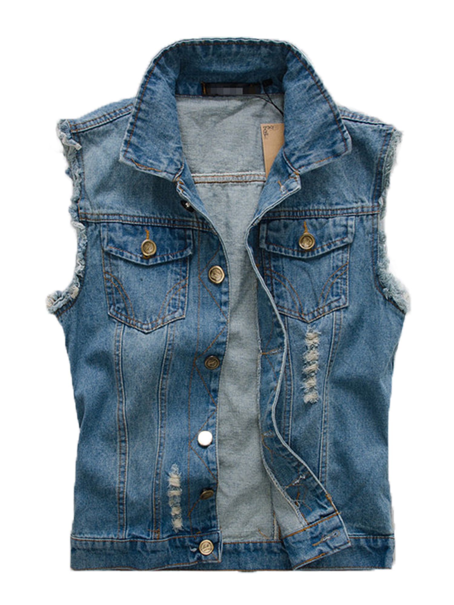 AMTIFY - Mens Denim Vest - Walmart.com