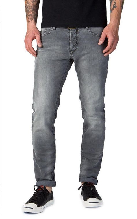 Diesel Men's Sleenker Wash 0674T Stretch Jeans Grey Size W27L32 RRP