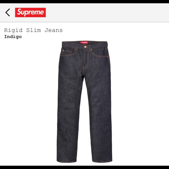 Supreme Jeans | New Unworn Dark Wash Size 34 | Poshmark
