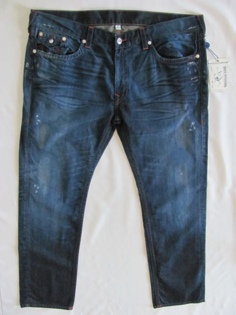 True Religion Men's Size 44 Flap Pocket SKINNY Fit Denim Jeans in