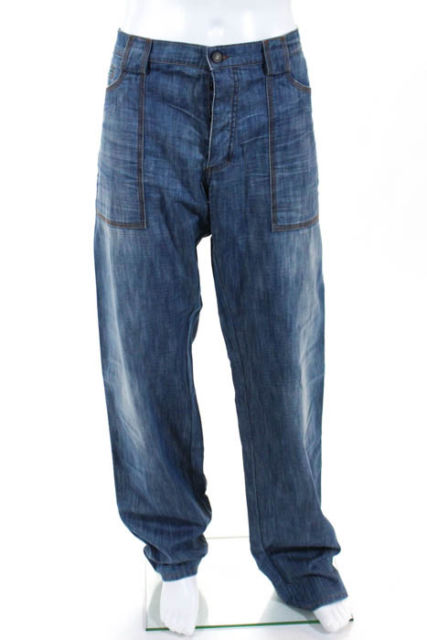 Bally Mens Jeans Size 48 Blue Cotton Medium Wash Straight Leg | eBay