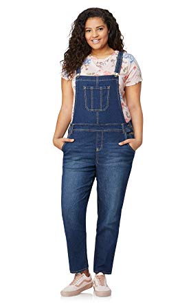 Amazon.com: WallFlower Plus Size Stretch Denim Overalls: Clothing