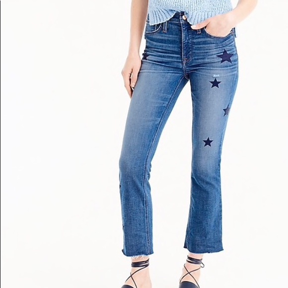 J. Crew Jeans | J Crew Boot Crop Denim With Stars | Poshmark